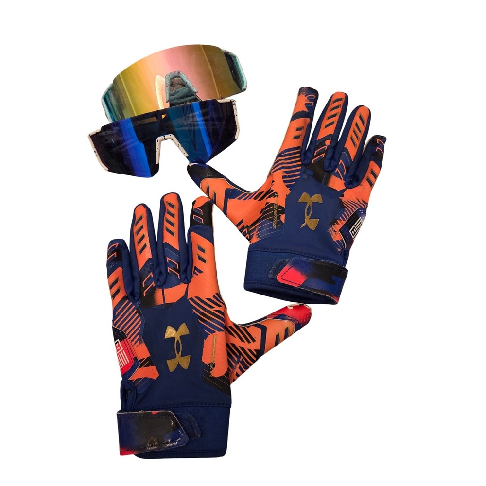 *Bundle Items*Under Armour YL Nitro F9 USA Football Gloves & 2 YL Sunglasses